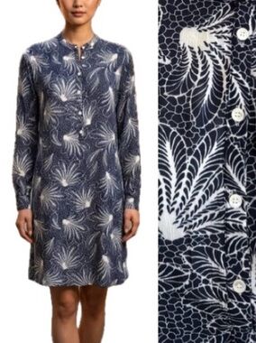 Pinkyotto Patterned Button Front Midi Shirtdress Size Small Japanese Print Dress